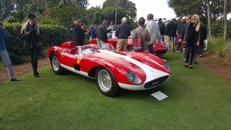 Ferrari on the Croquet lawn at Cavallino